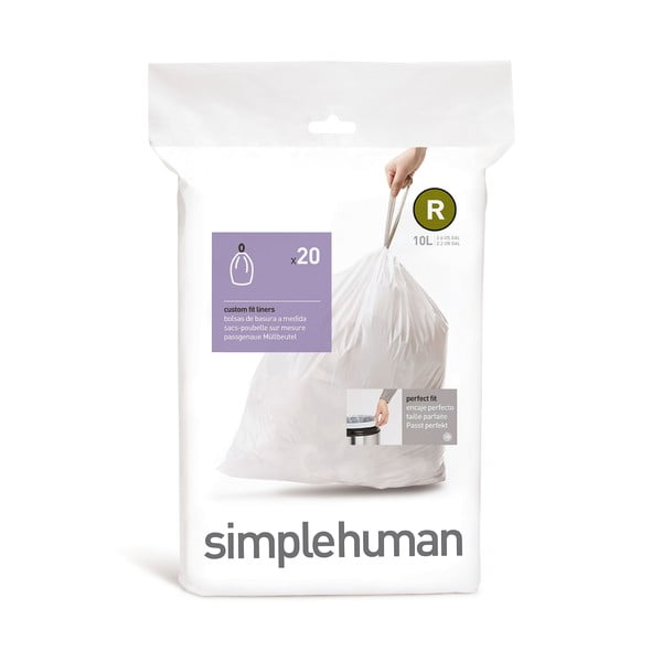 Savelkami atkritumu maisi (20 gab.) 10 l R – simplehuman
