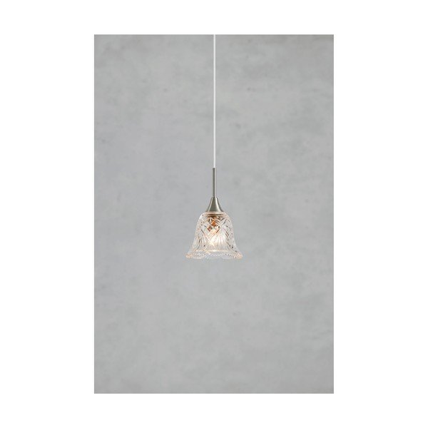 Sudraba krāsas piekaramā lampa ar stikla abažūru ø 13,5 cm Luna – Markslöjd-image-2