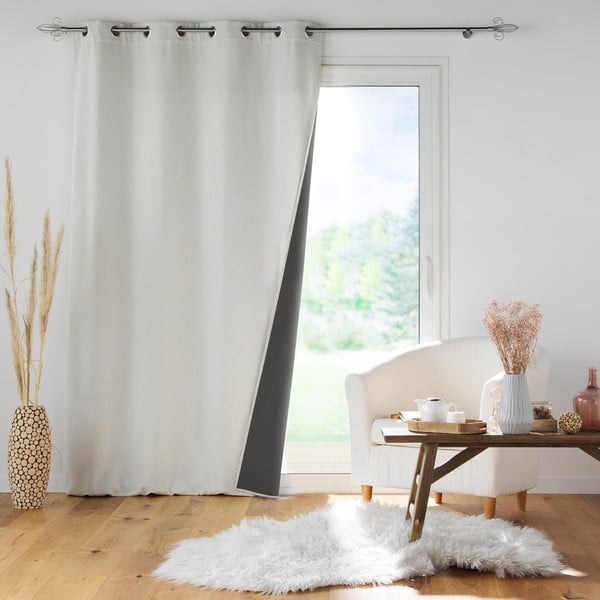 Krēmkrāsas skaņas izolējošs aizkars 140x260 cm Jupiter – douceur d'intérieur-image-3