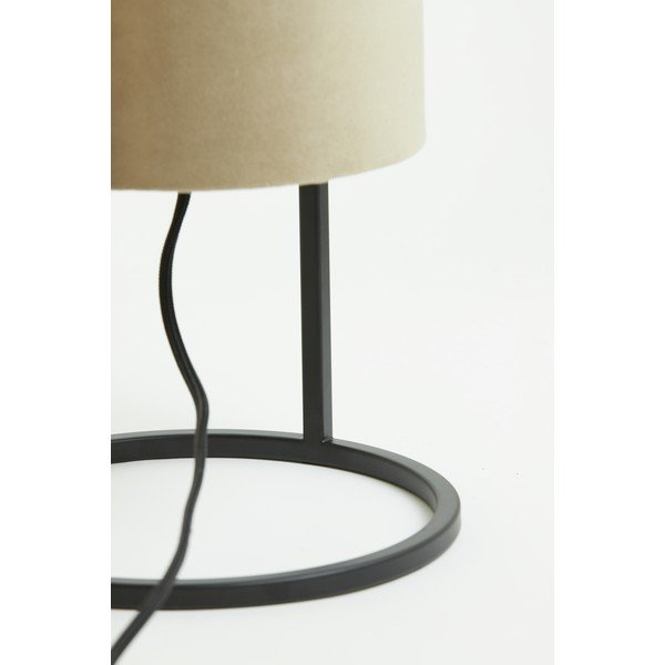 Melna/bēša galda lampa (augstums 35 cm) Santos – Light & Living-image-4