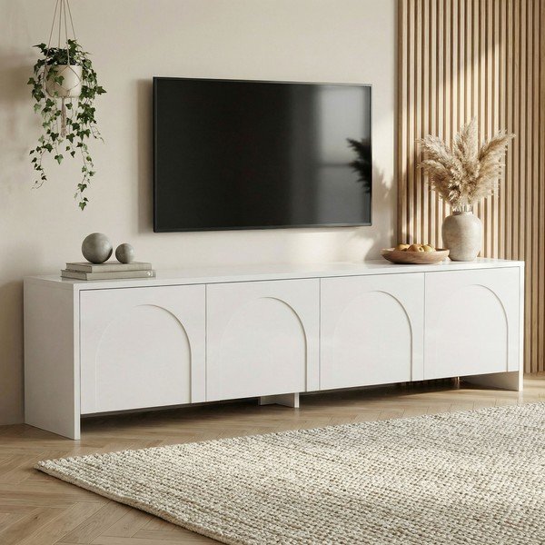 Balts TV galdiņš 180x45x32 cm Aurelia – Kalune Design-image-1