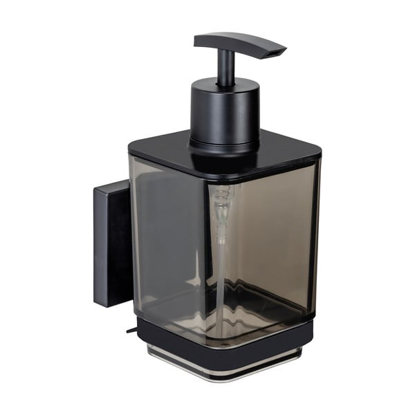 Melns plastmasas pašlīmējošs ziepju dozators 340 ml Quadro – Wenko-image-3