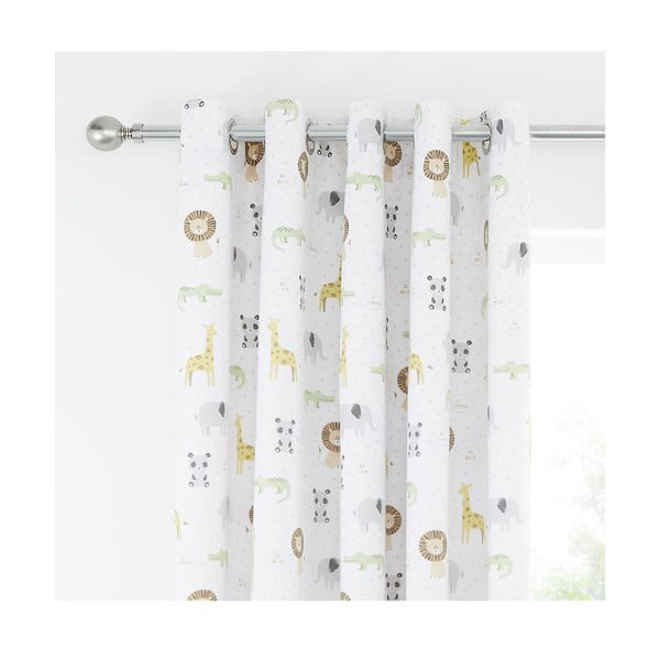 Balti bērnu aizkari (2 gab.) 168x183 cm Roarsome Animals – Catherine Lansfield