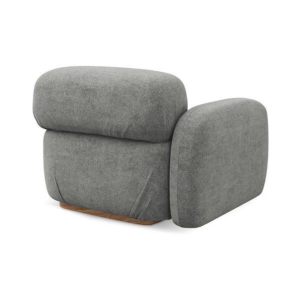 Pelēka modulārā dīvāna daļa no buklē auduma (ar kreiso stūri) Ailani – Makamii-image-3