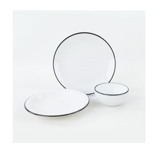 12 daļīgs baltu keramikas trauku komplekts My Ceramic Simply