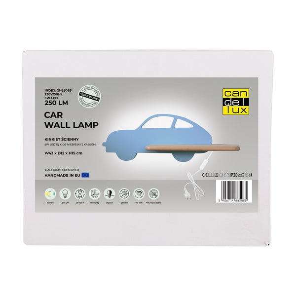 Zila bērnu lampa Car – Candellux Lighting-image-2