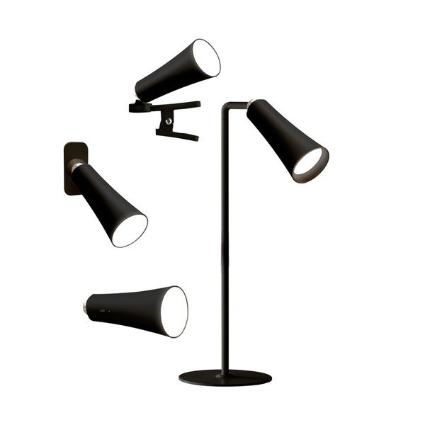 Melna LED galda lampa (augstums 47,5 cm) 4in1 – Brandani