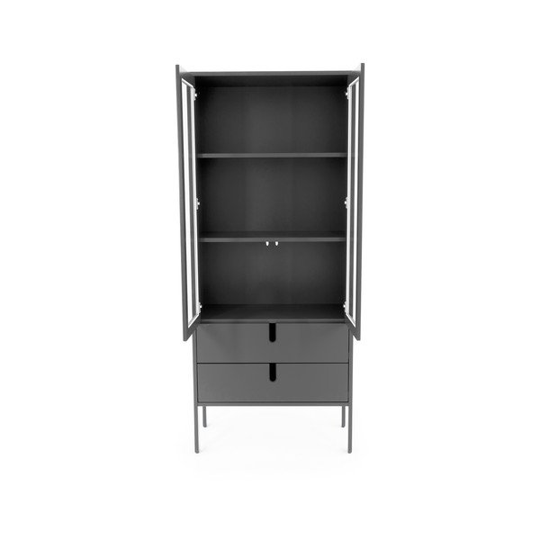 Pelēka vitrīna Tenzo Uno, platums 76 cm-image-3
