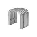 Sudraba krāsas metāla dārza krēsls Nokk – noo.ma