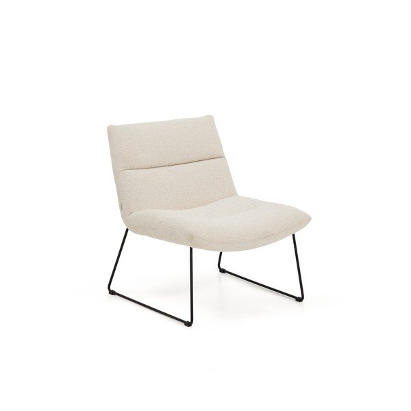 Bēšs atpūtas krēsls no šenila auduma Asen – Kave Home