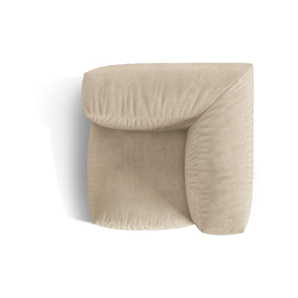 Bēša samta modulārā dīvāna daļa (ar maināmu stūri) Martina – Micadoni -image-3