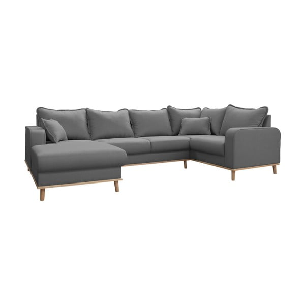 Pelēks stūra dīvāns (kreisais stūris) Beata – Ropez-image-2