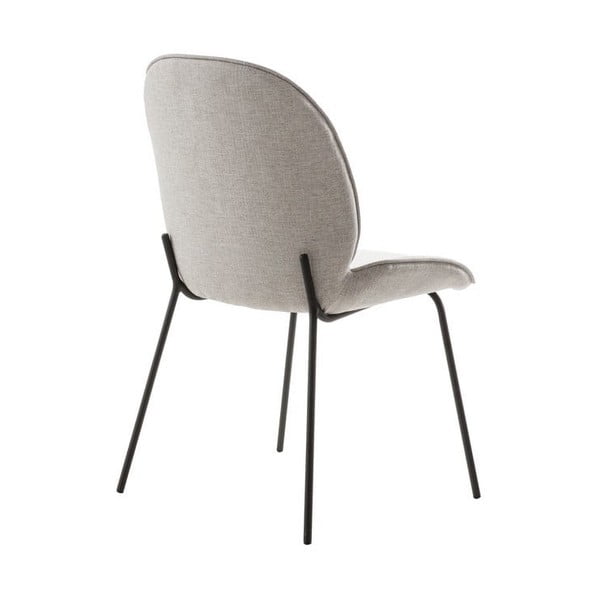 Pelēks ēdamistabas krēsls ar metāla pamatni Canett Hella-image-2