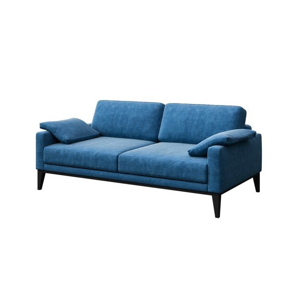 Zils divvietīgs dīvāns ar koka kājām MESONICA Musso Regular-image-1