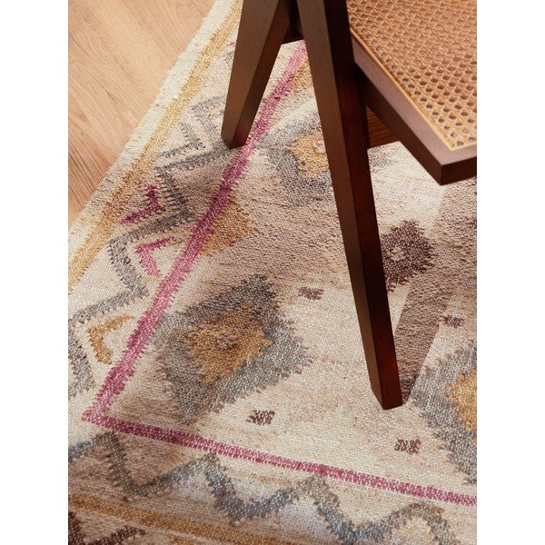 Krēmkrāsas ar rokām darināts džutas celiņa paklājs 80x200 cm Roya Imani – Elle Decoration-image-3