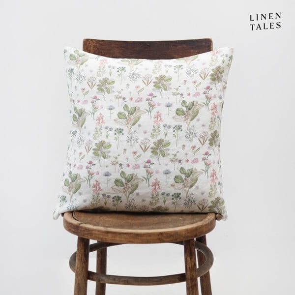 Lina spilvendrāna 50x50 cm White Botany – Linen Tales