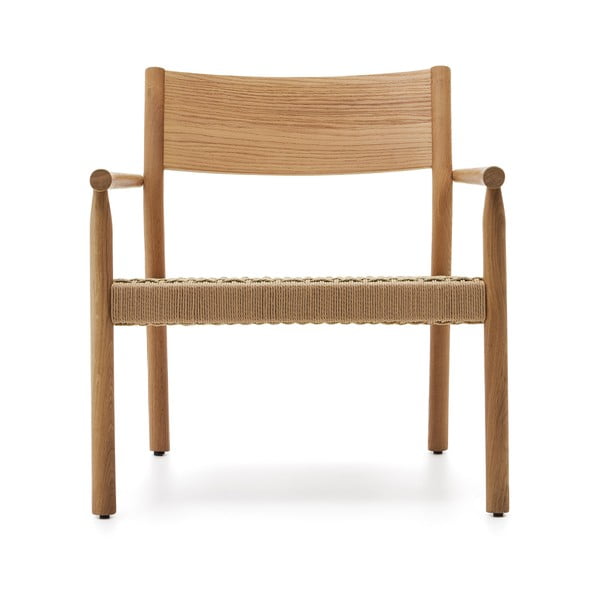 Gaiša dabīga toņa austs atpūtas krēsls Yalia – Kave Home-image-2