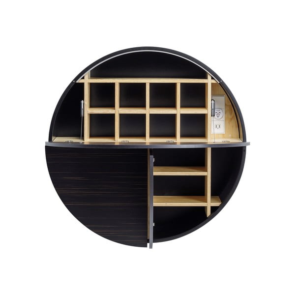 Melns un brūns izvelkamais skapis EMKO Pill-image-3