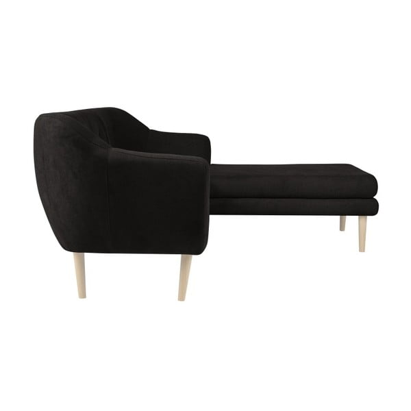 Melns trīsvietīgs dīvāns ar labo stūri Mazzini Sofas Sicile-image-1