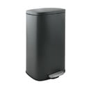 Tumši pelēka tērauda atkritumu tvertne ar pedāli 50 l   Akira – Spirella