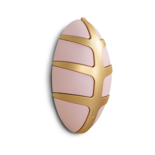 Gaiši rozā/zelta krāsas plastmasas sienas āķis Bug – Spinder Design