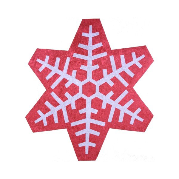 Sarkanbalts paklājs Vitaus Snowflake Special, 160 x 160 cm-image-1