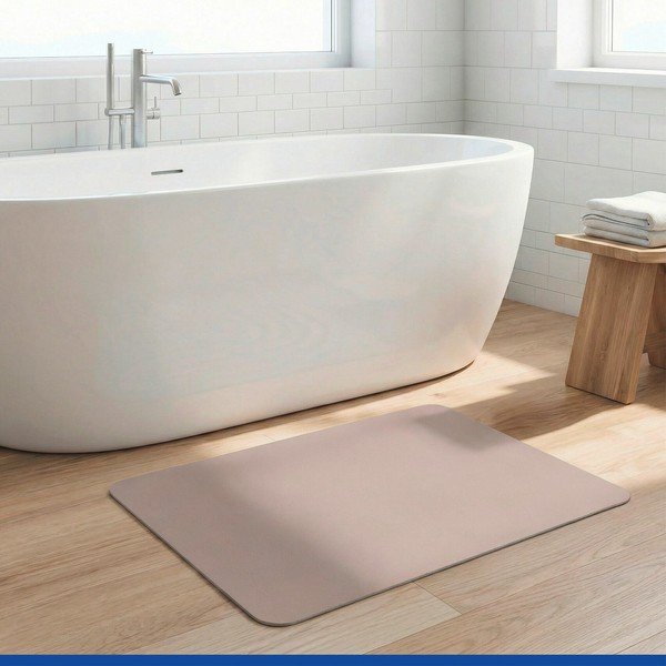 Bēšs tekstila vannas istabas paklājiņš 40x60 cm Ecru – Wenko-image-1