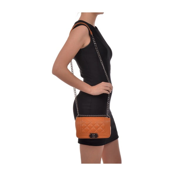 Konjaka brūna ādas rokassomiņa Isabella Rhea Mari-image-4