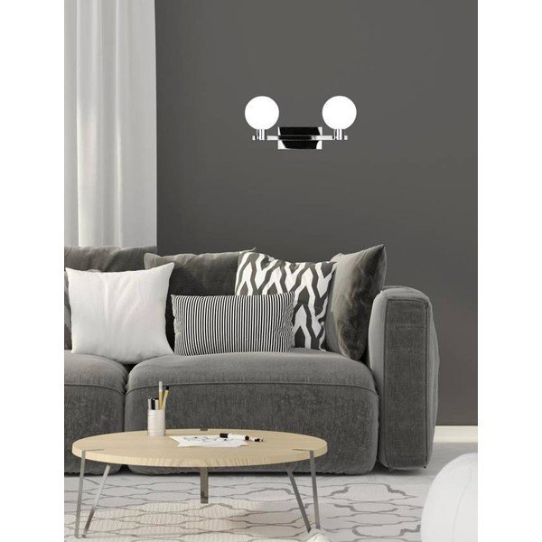 Griestu lampa sudraba krāsā ar stikla abažūru 15x33,5 cm Maldus – Candellux Lighting-image-1