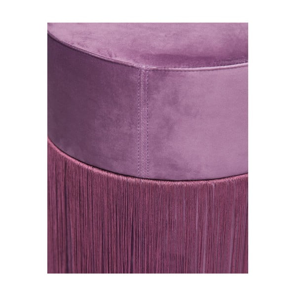 Violets pufs ar samta pārvalku Velvet Atelier, ø 36 cm-image-1