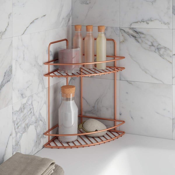 Vannas istabas stūra plaukts ar diviem stāviem Metaltex Copper-image-1
