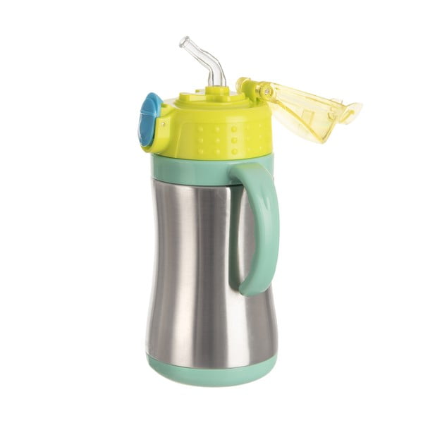 Zaļa nerūsējošā tērauda bērnu pudele/termoss 330 ml – Orion-image-1