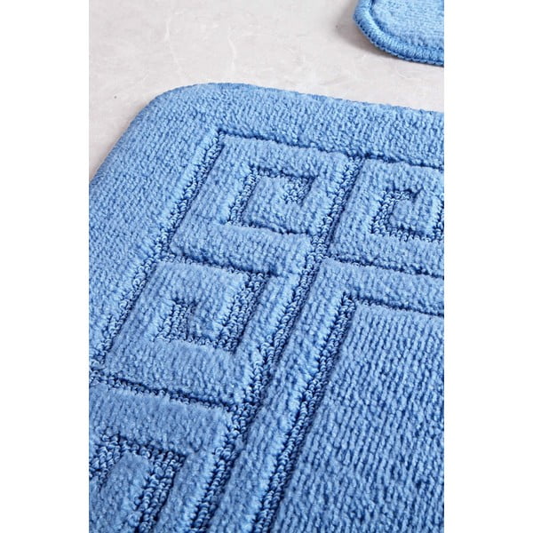 Zils vannas istabas paklājiņš 50x70 cm Ethnic – Foutastic-image-2