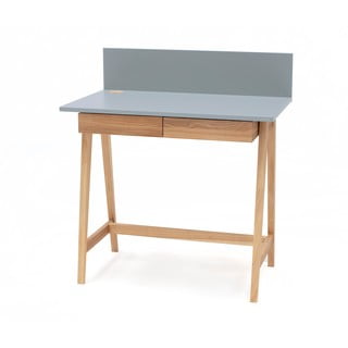 Pelēks rakstāmgalds ar oša koka pamatni Ragaba Luka, garums 85 cm