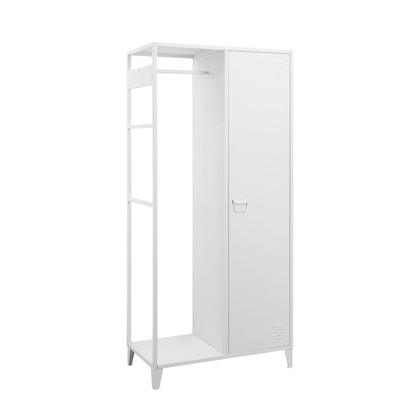 Balts atvērta tipa metāla drēbju skapis 80x175 cm Salino – Støraa-image-1