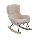 Bēšs šūpojošs bērnu atpūtas krēsls no buklē auduma Rocky – Vipack