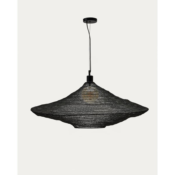 Melna piekaramā lampa ø 87 cm Makai – Kave Home-image-3