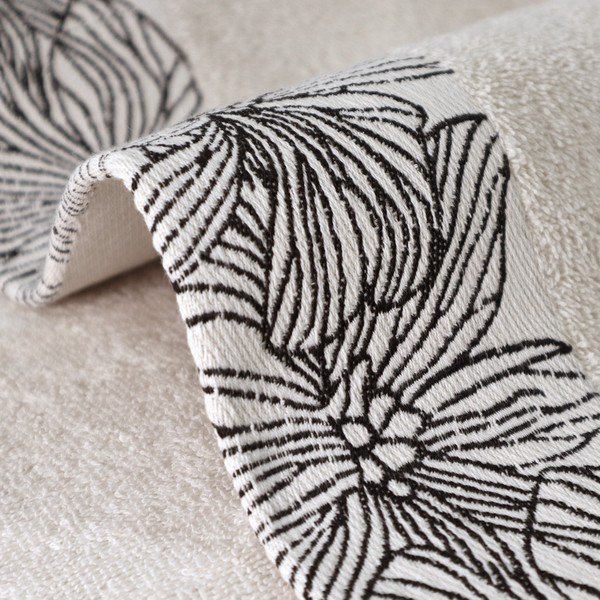 Ziloņkaula krāsas frotē kokvilnas dvielis 50x100 cm Valencia – My House-image-3