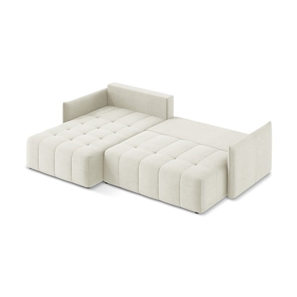 Bēšs salokāms/ar uzglabāšanas vietu stūra dīvāns (ar kreiso stūri/ar zvilni) Moku – Makamii-image-4