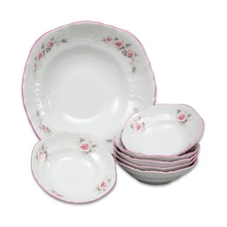 Porcelāna bļodu komplekts ar rožu motīvu Thun Bernadotte