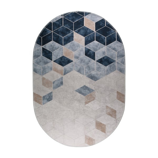 Balts/zils mazgājams paklājs 120x180 cm – Vitaus