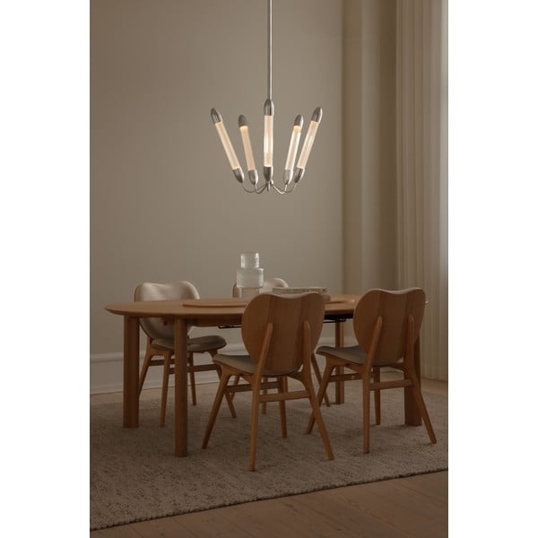 Sudraba krāsas tērauda piekaramā lampa ar stikla abažūru ø 69 cm Lemon Squeeze – UMAGE-image-1