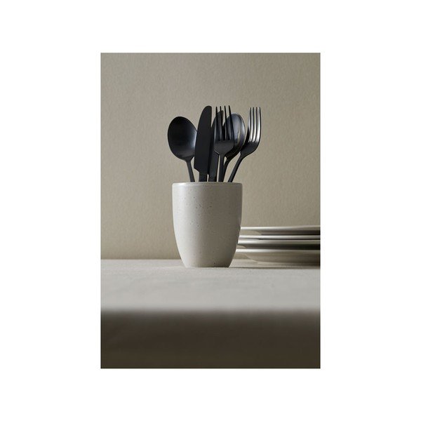 16 gabalu komplekts no melniem nerūsējošā tērauda galda piederumiem Bitz Bestik-image-4