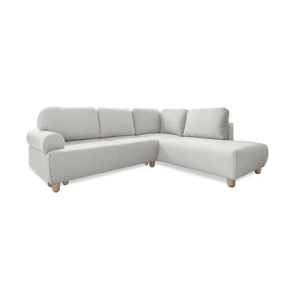 Krēmkrāsas izvelkamais stūra dīvāns (labais stūris) Bouncy Olli – Miuform
