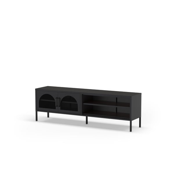 Melns TV galdiņš 160x50 cm Diora – Marckeric-image-1