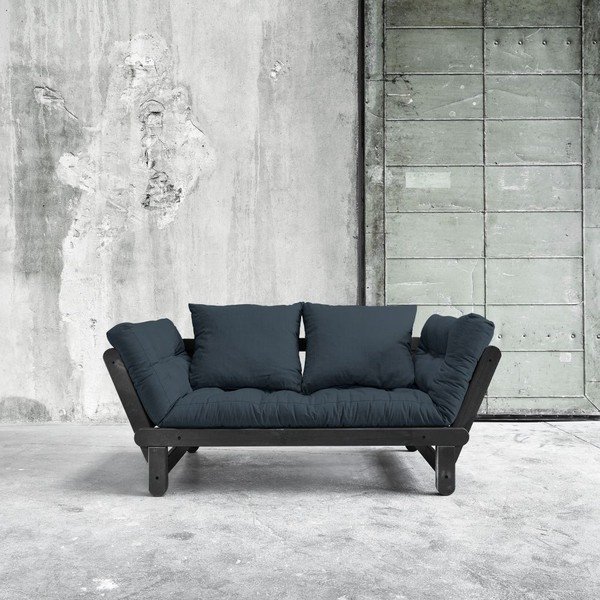 Dīvāns gulta Karup Beat Black/Deep Blue-image-2
