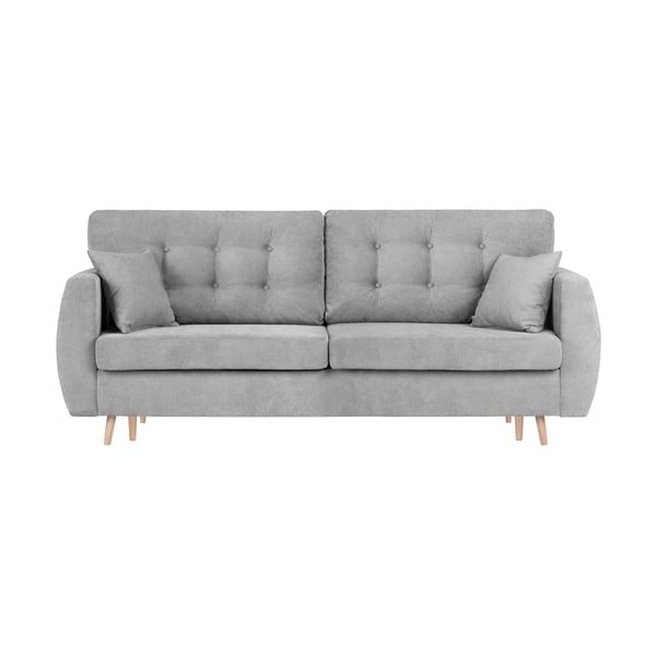 Cosmopolitan Design Amsterdam pelēks trīsvietīgs dīvāns ar krātuvi, 231 x 98 x 95 cm
