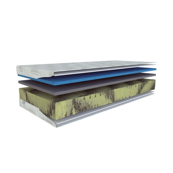 Vidēji stingrs/mīksts putu divpusējs matracis 90x200 cm Herbal visco – Materasso-image-1