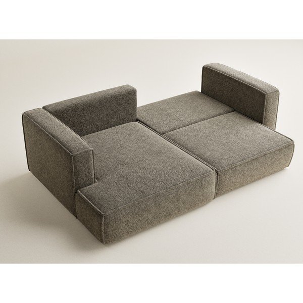 Brūns salokāms stūra dīvāns no šenila auduma ar uzglabāšanas vietu (ar kreiso stūri/ar zvilni) Velto – Maison de Rêve-image-3