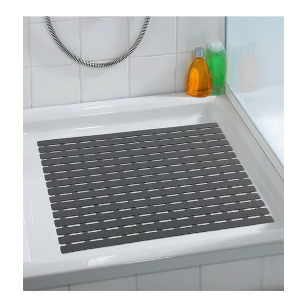 Tumši pelēks dušas paklājs Wenko Arinos, 54 x 54 cm-image-3
